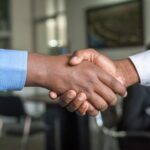 People having a handshake